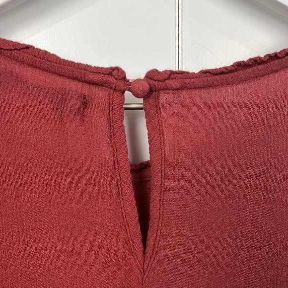 She & Sky Womens Tunic/Mini M Terra Cotta Pullover Sleeveless Embroidery Cotton - Picture 7 of 12